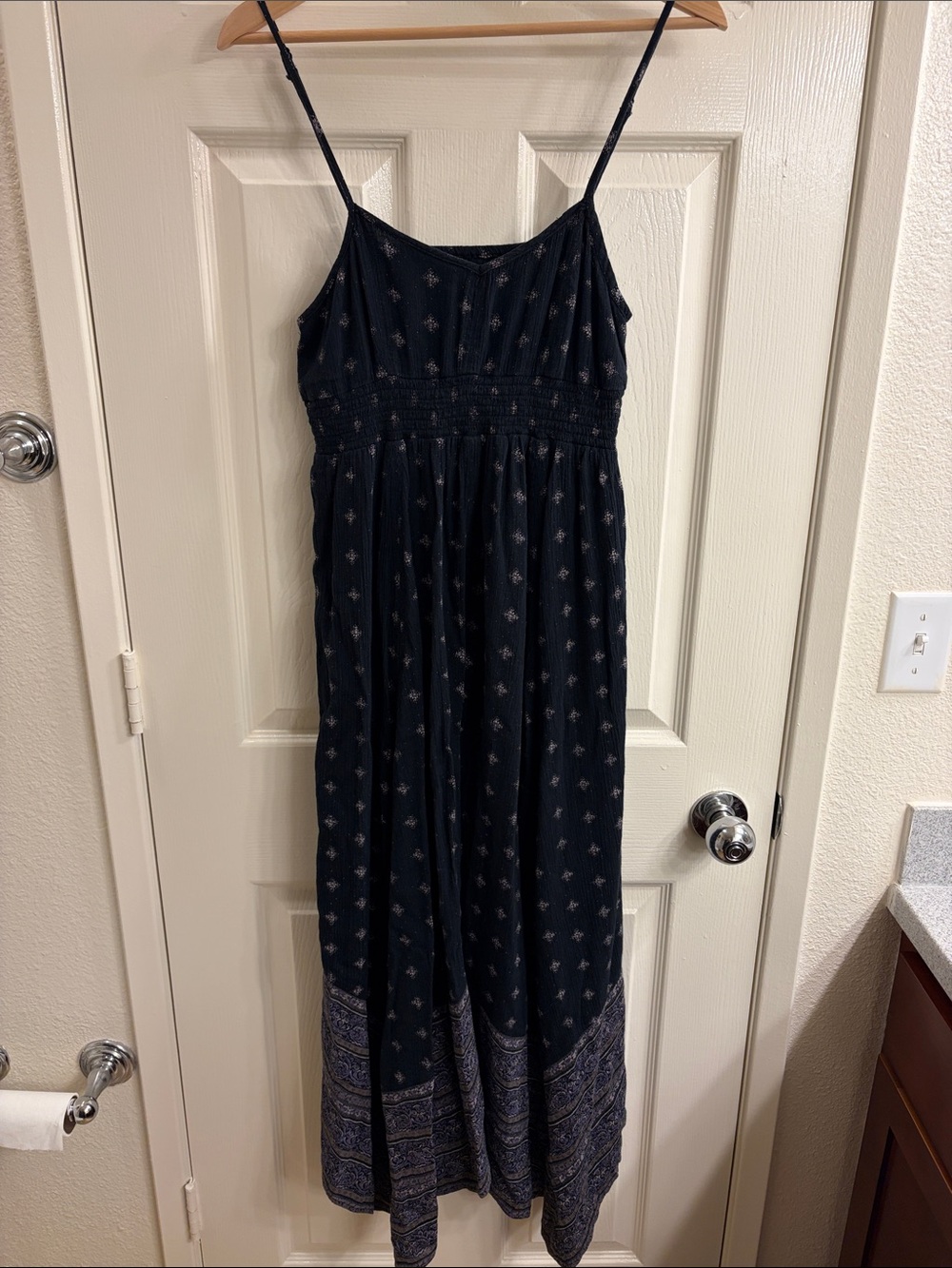 American Eagle Black Boho Maxi Dress